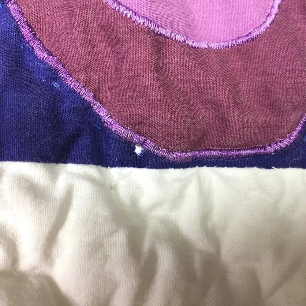 Poppy‎ by Linenco Quilted Butterfly Applique Cotton Pillow Sham Colorful Boho